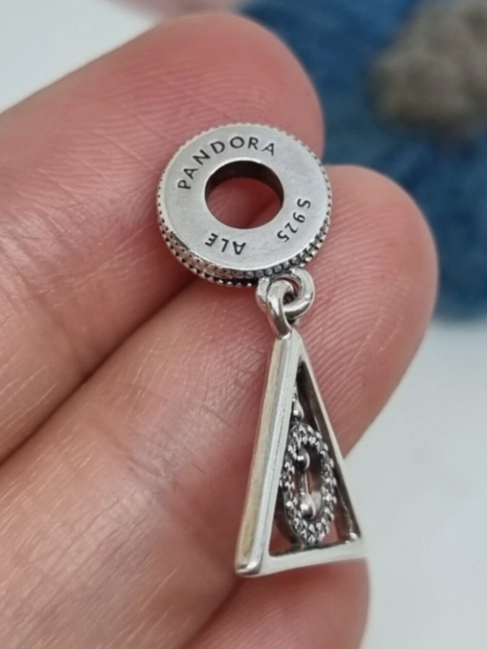 New Pandora S925 ALE Harry Potter Deathly Hallows Dangle Charm - Picture 4 of 6